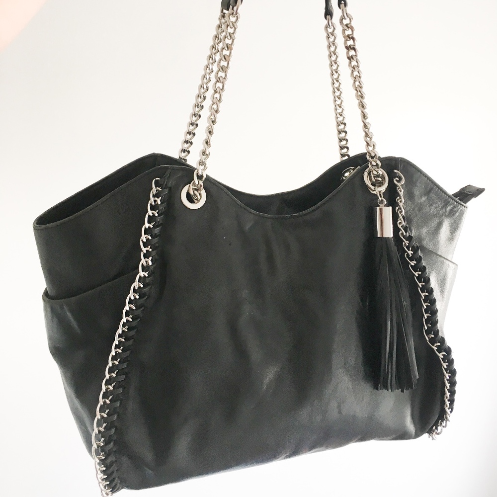 Michael Kors Black Leather Shoulder Bag